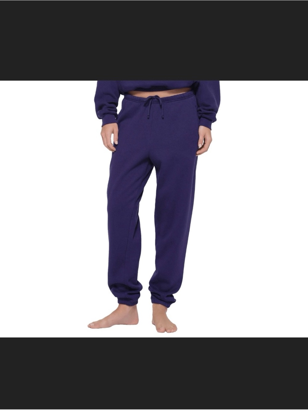 SKIMS Cotton Fleece Classic Jogger Sweatpants Royal Blue Size S